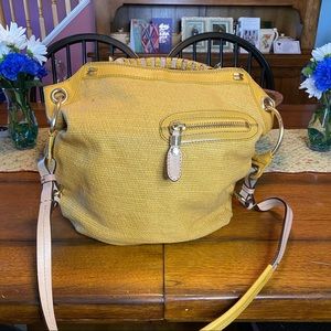orYANY woven crossbody bucket hobo